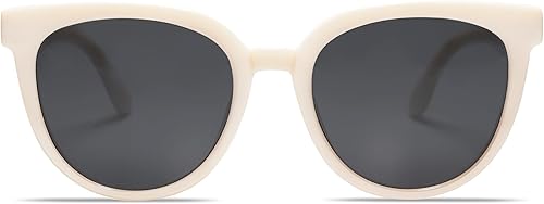 SOJOS Gafas de sol de moda con lentes polarizadas estilo ojo de gato redondas para mujer, protección UV de moda SJ2175