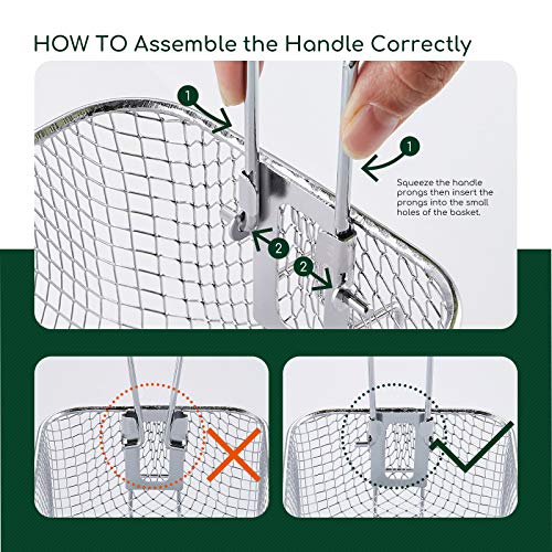 Deep Fryer With Adjustable Temperature Knobs & Timer, Electric Deep Fryer With Stainless-Steel Triple Basket, 4 Liter Capacity Cool-Touch Oil Fryer 1800W M Minca #TOP5