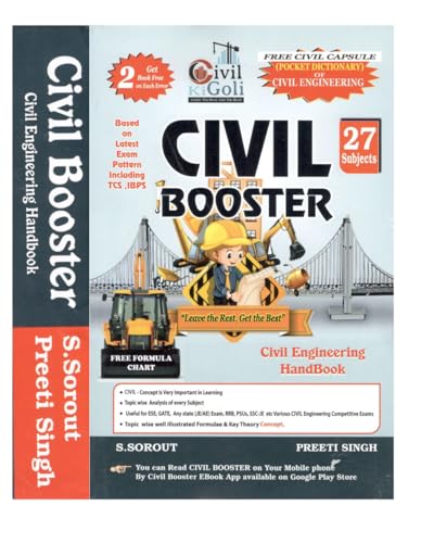 Image of Civil Ki Goli - CIvil Booster - Civil Engineering Handbook 27 Subjects - Free Formula Chart - With Civil Capsule Pocket Dictionary