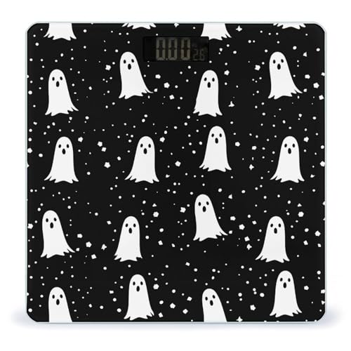 Báscula digital Little White Ghost de vidrio templado miniatura 1
