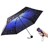 Ke.movan Travel Compact Umbrella Windproof Mini Sun & Rain Umbrella Ultra Light Parasol - Fits Men & Women, Gift Choice (Sky)