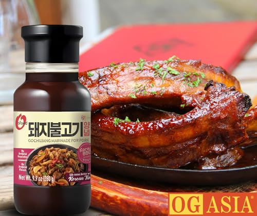 O’Food Gochujang Marinade für Schweinefleisch – Korean BBQ Sauce für Bulgogi – OG ASIA – 280g Flasche
