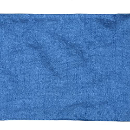Image of E-EZRA Premium Raw Silk Table Runner for Centre Table / Coffee Table / 4 Seater / 6 Seater Dining Table (72 Inch, Turquoise)