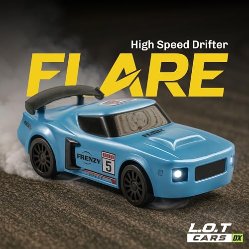 Image of Flare Remote Control Car | 20Kmph, 2.4Ghz | Rc Cars, Remote Car, Rc Drift Car, 4 Wheel Drive, Boost Mode, Long Range Remote, Hard Plastic Top with LED Head Light (Underground Blue)
