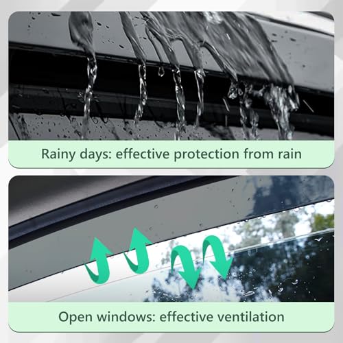 Image of Tape-On Window Rain Guards for Chevy Trax 2024-2026, Side Window Deflectors Window Visor Rain Guards Vent Guard Shade Deflectors Compatible with Chevy Trax Accessories 2024-2026