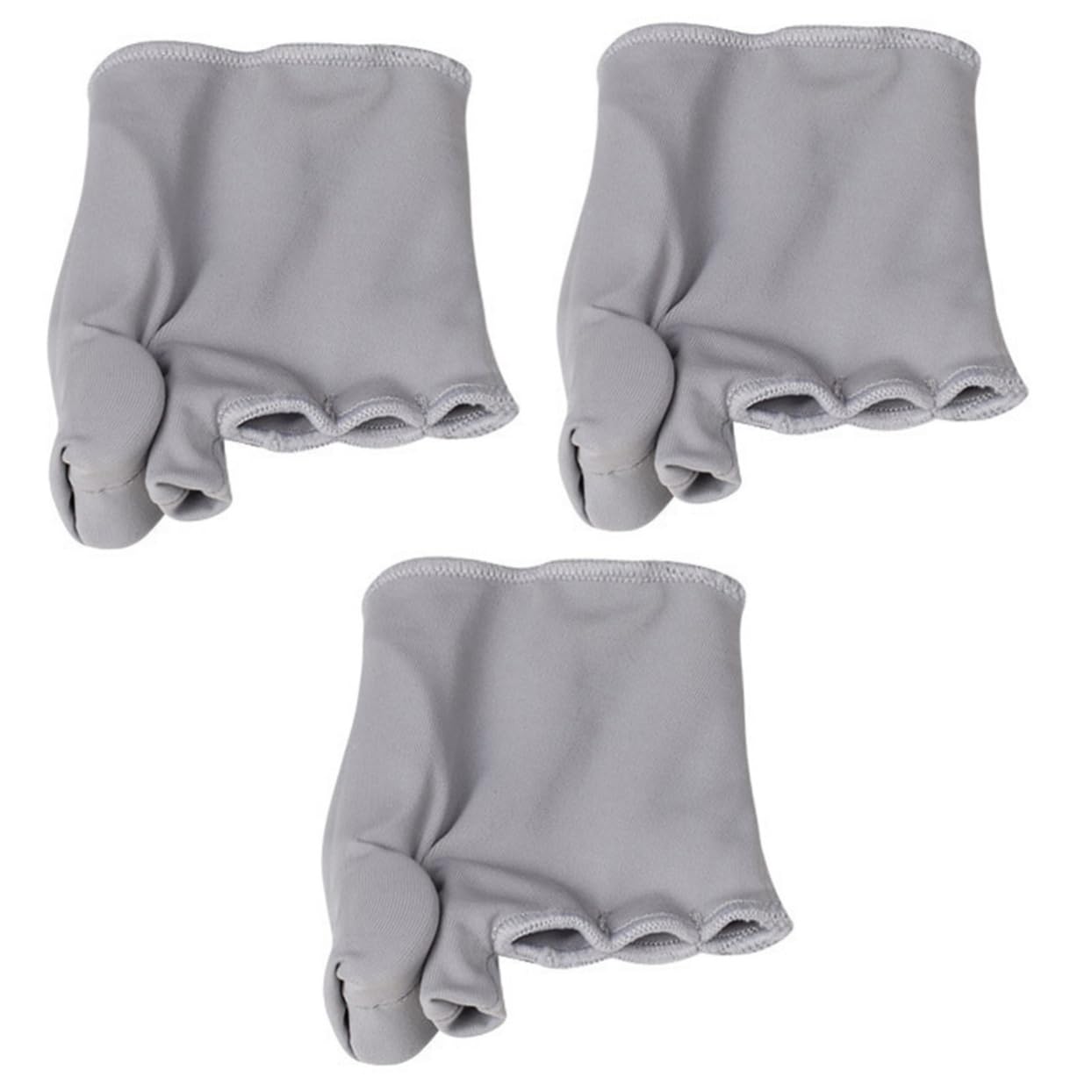 NOLITOY 3 Pcs Efficient for Mallet Bunion Relief Straightener Sleeve Tube Cushion Light Grey