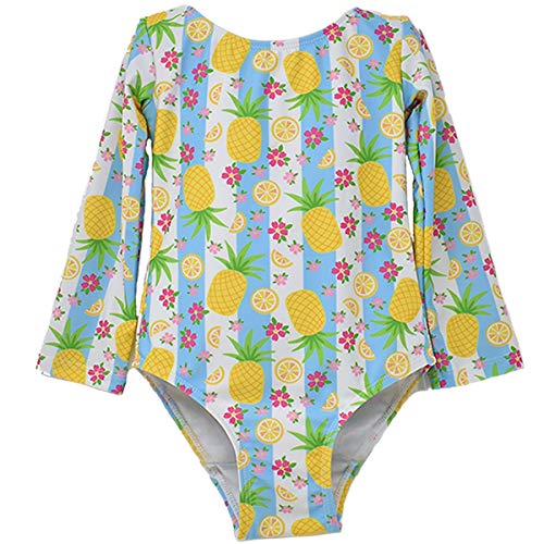 Image of Flap Happy Baby Girls' UPF 50+ Charlie L /S Rash Guard Swimsuit