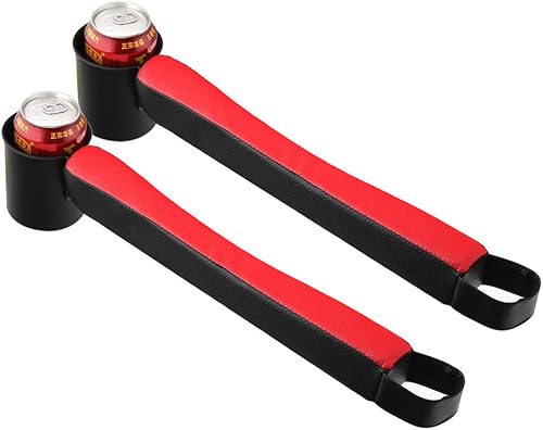 Vista 25 de Supin - Juego de 2 fundas de piel sintética para asiento de automóvil, organizador de bolsillo lateral para teléfono celular, cartera y monedero