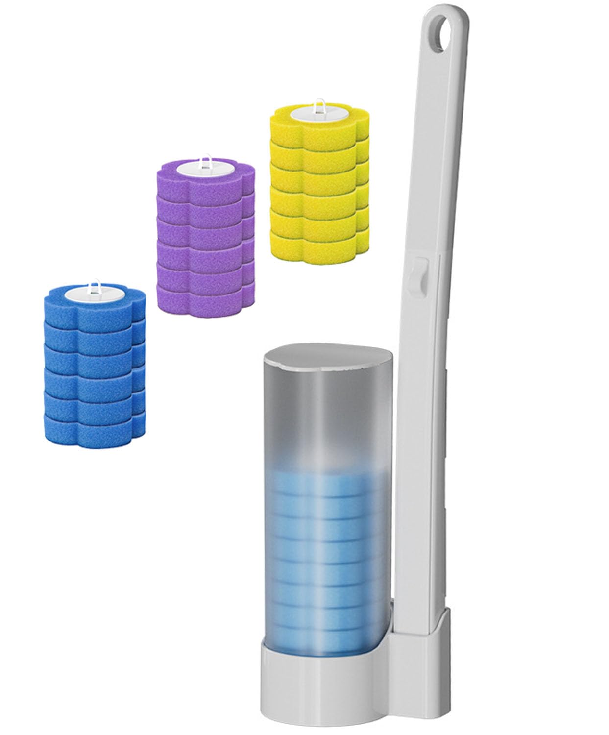 Disposable Cleaning System Kit with 36 Toilet Brush Refills For Bathroom Toilet Cleaner