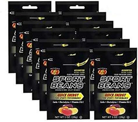 Jelly Belly Sport Beans [12-Pack] Assorted Sport Beans (Orange, Fruit Punch, Green Apple, Juicy Pear, Lemon Lime, Berry) Click for More Sizes