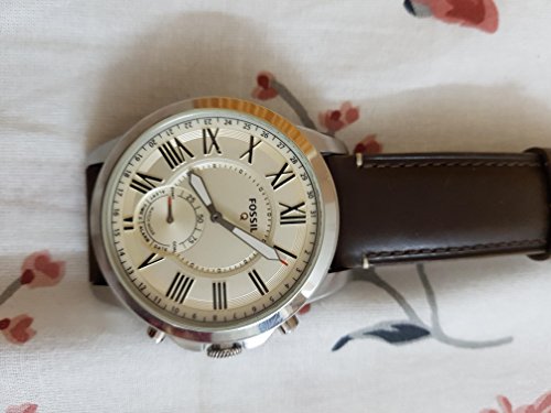 Image of Fossil Hybrid Smartwatch - Q Grant Dark Brown Leather