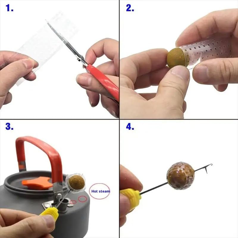 Protector para carnada de pesca 6 piezas con tubos termocontraíbles miniatura 4
