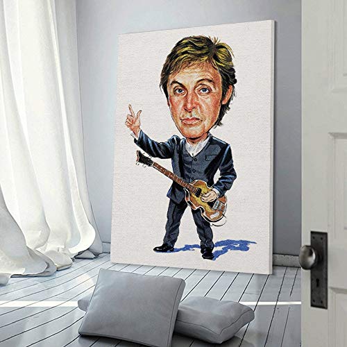 ASDYO Paul McCartney Poster sur toile Motif groupe de rock des Beatles 50 x 75 cm - Les Beatles, Paul McCartney, John Lennon, RIngo Starr, George Harrison ASDYO Paul McCartney Poster sur toile Motif groupe de rock des Beatles 50 x 75 cm – Image 4