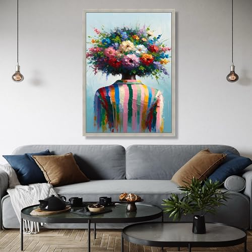 Cuadro de flores abstracto para decorar paredes de dormitorios modernos 2