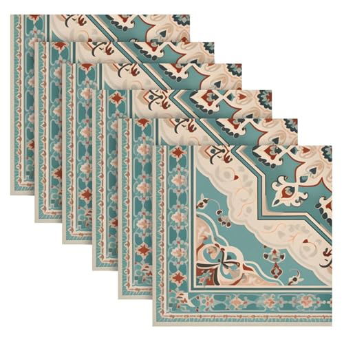 Servilletas de Tela Boho Mandala Multicolor x6 miniatura 2