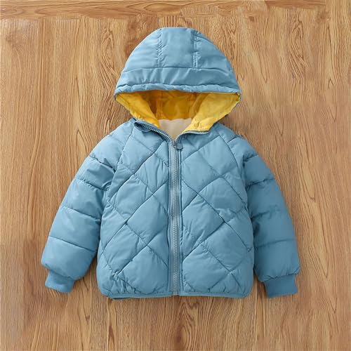 Baby Boys Girls 𝗛ooded Coat Long Sleeve Zip Up Thicken Windproof Jacket Winter Warm Outwear with Pocket2