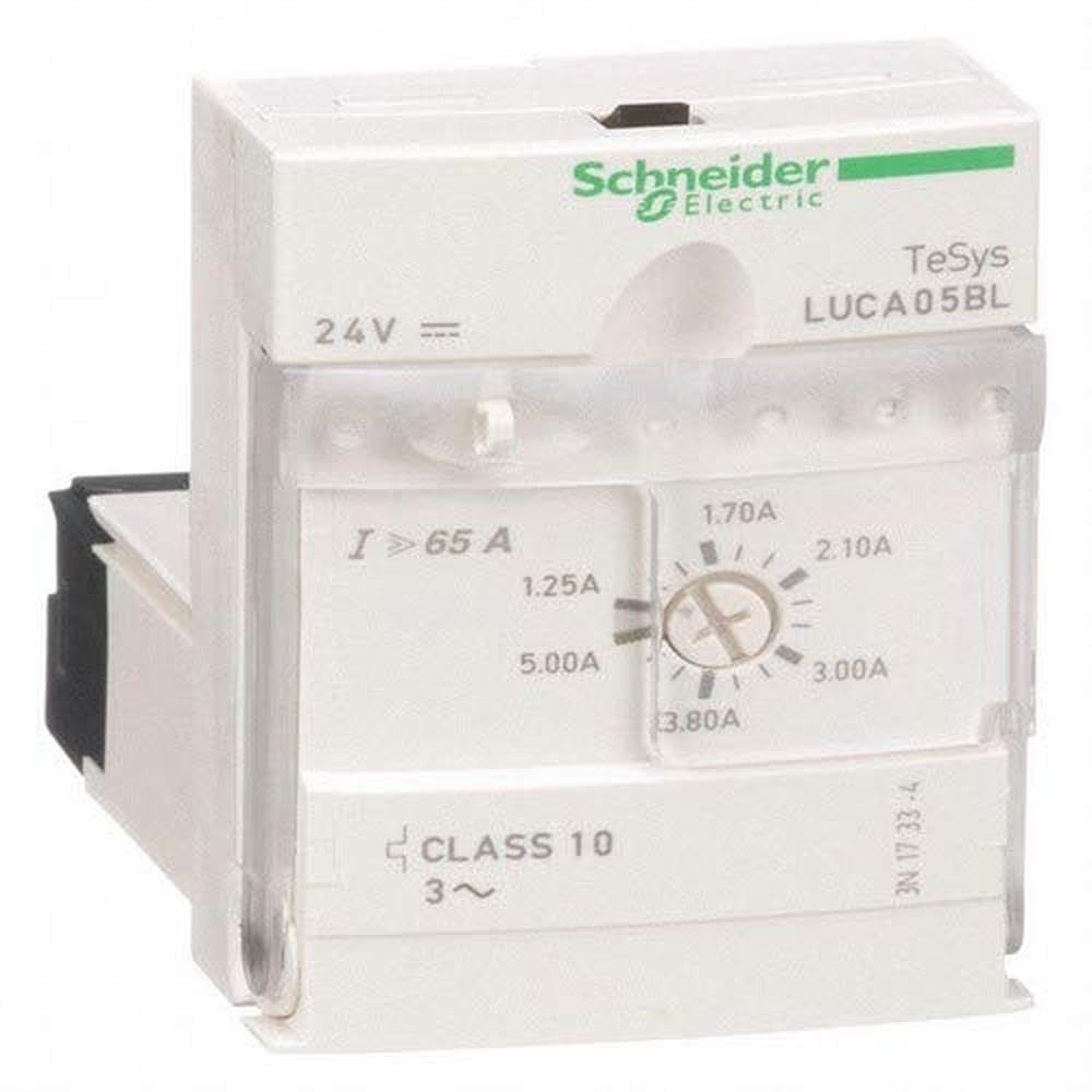 Schneider Electric LUCA05BL Unidad de Control Estándar LUCA, Clase 10, 1,25 - 5 A, 24 V CD
