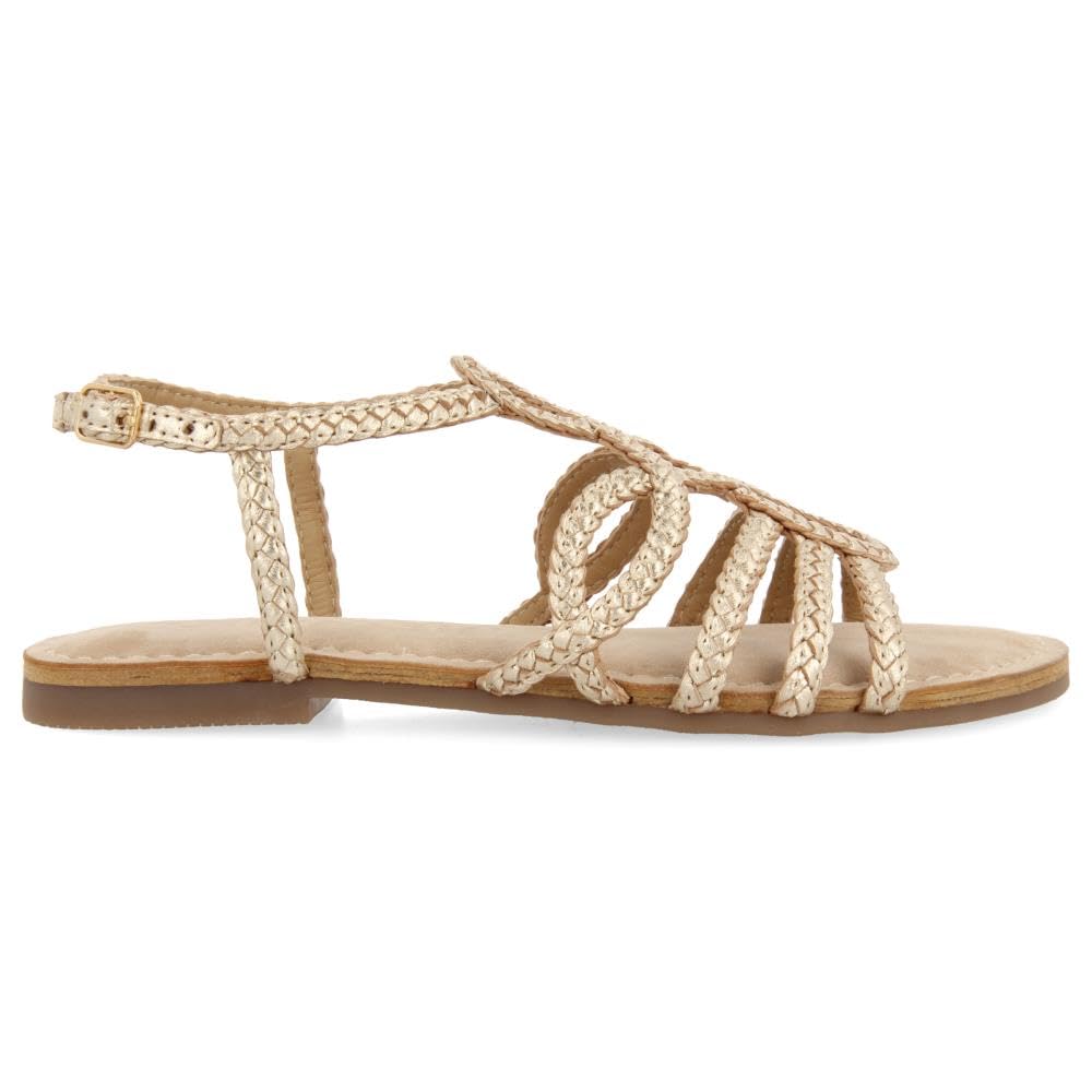 Sandali Rosa in Pelle Intrecciata per Donna Yakima