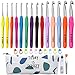 Produktbild häkelnadeln Set 14 Stück Bunte Ergonomische Soft Gummi Comfort Grip Häkeln Stricken Nadeln Kit Haushalt Werkzeug mit tragbaren Tasche
