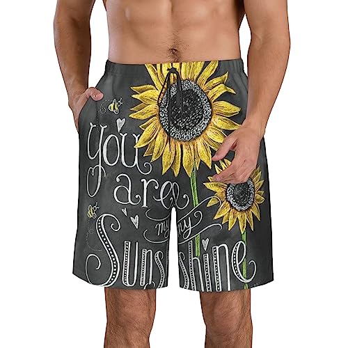 Short d'été coupe classique You are My Sunflower confortable et léger
