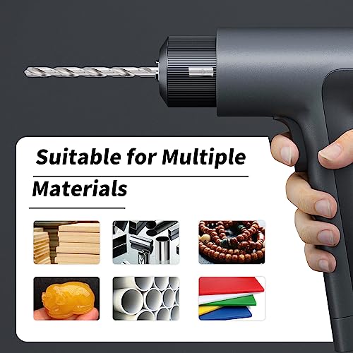 ZEONHEI 13 Pieces Long Drill Bit Set, High Speed Steel HSS Twist Drill Bits, Length 150mm Diameter 2mm-5mm and Length 200mm Diameter 4mm-10mm, High Hardness Spiral Drill Bit for Wood Metal Plastic - Image 4