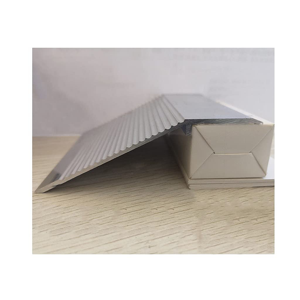 Aluminiowe rampy progowe Aoy, do użytku domowego, do zamiatania robotów wewnętrznych, na chodniki, skutery, rowery, motocykle, wsparcie do indywidualnego dopasowania/100 x 3 x 10,6 cm