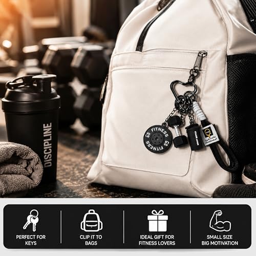 Storite Gym Fitness Keychain, Black - Image 7