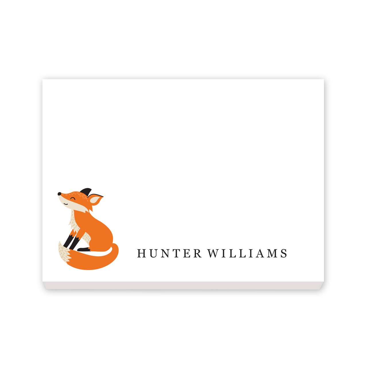 Custom Woodland Creature Fox Design Post It Notes - Set of 6-50 Sheets per Post It Note. Size of Each: 3 in x 4in. Made in The USA.