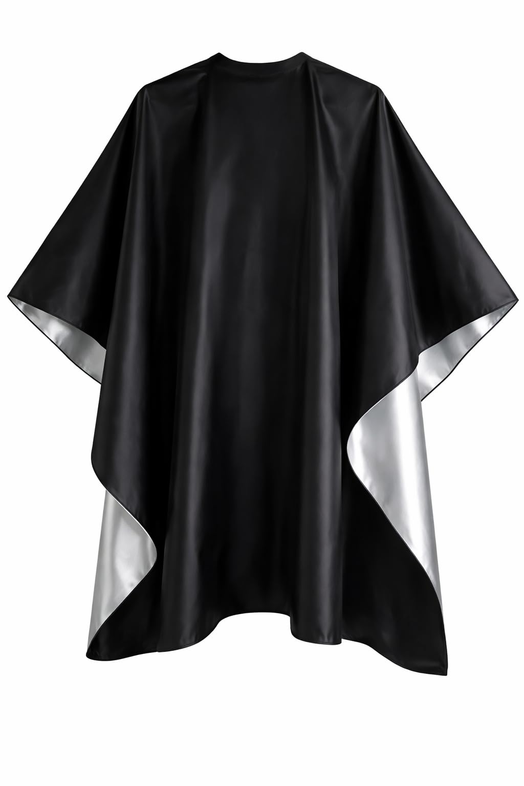 Waterproof Hair Cutting Apron | Barber Hair Cutting Cape Sheet | Stain-Resistant Hairdressing Cloth with Adjustable Snap Closure | Haircut Cape for Men, Women | Salon & Home Use Black & Silver-image-20