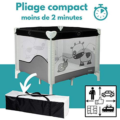 Parc bébé pliable gain de place Looping avec sac de transport