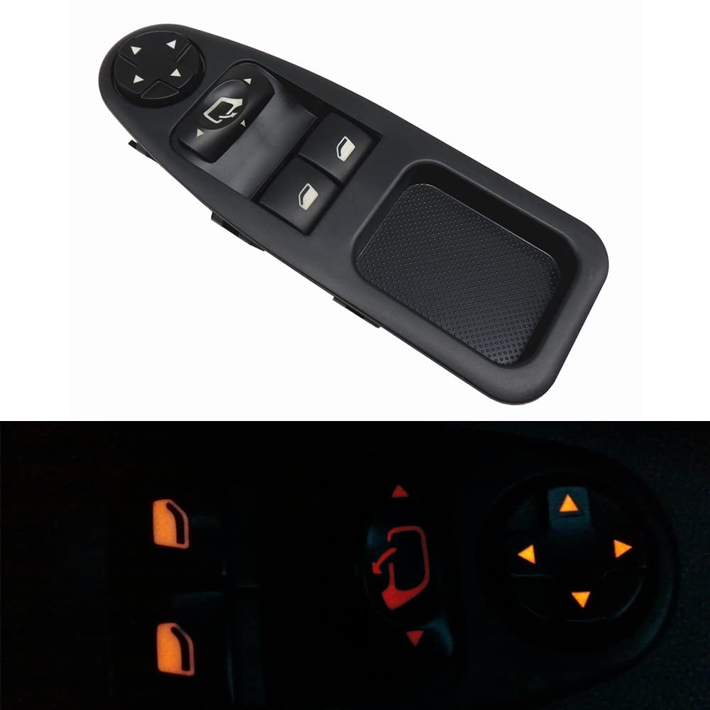 Interrupteur de Lève-Vitre Bouton électrique pour Fenêtre 6554.ZJ Compatible pour Citroen Jumpy Dispatch, pour Peugeot Expert Master, pour Fiat Scudo 2007-2016