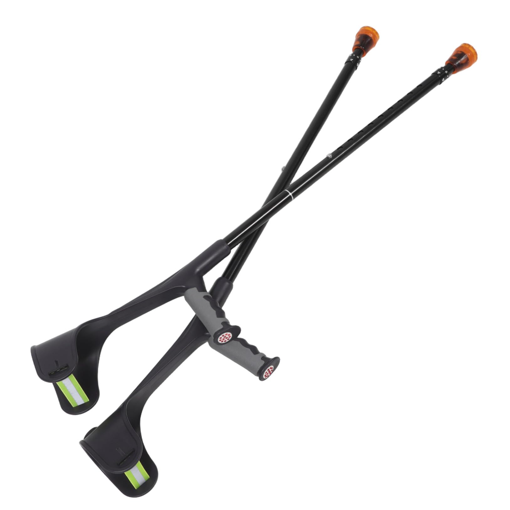 SHINEOFI Muletas y Altura Ajustable de Antebrazo para Adultos Ergonómicas con Cojín Acolchado y Soporte Estable, Diseño Plegable para Viajes y Sesiones de Rehabilitación