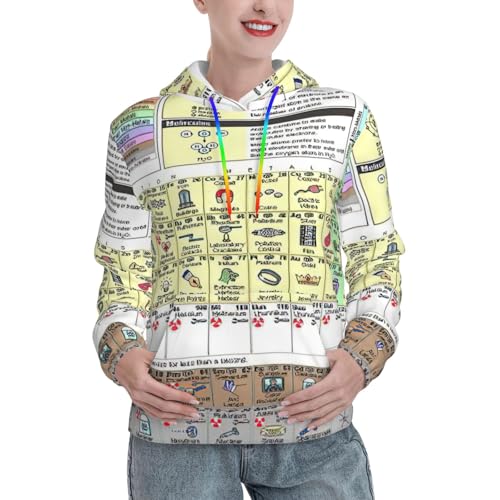 Sweat à capuche graphique science pour un style étudiant décontracté
