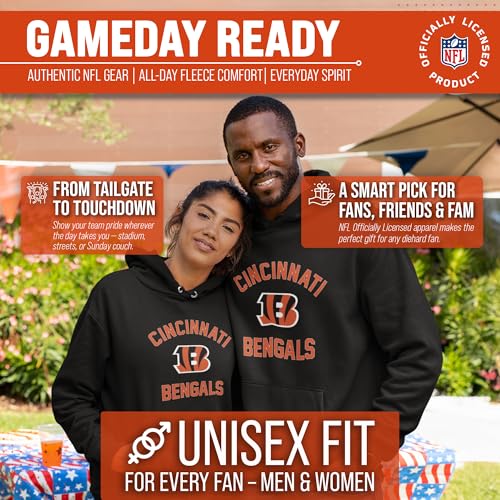 Image of Team Fan Apparel NFL Gameday Hoodie Pullover Sweatshirt for Men and Women | Officially licensed NFL Gameday fleece pullover - kangaroo pocket, ribbed cuffs, drawstring hood, unisex fit