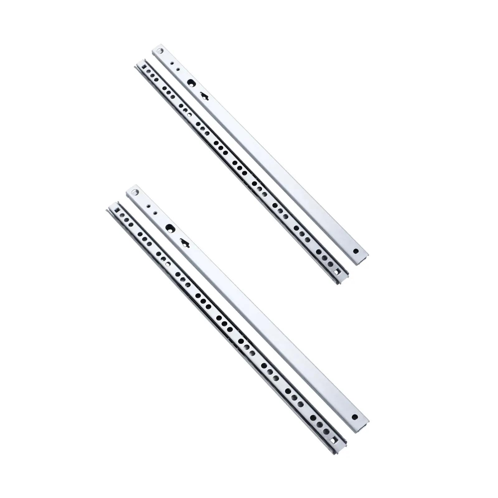 Drawer Slides 2 Sections Heavy Duty Hardware Metal Rails Track Runners for Dresser Cabinet Furniture Kitchen Accessories Suitable for Drawers and cabinets(246mm)