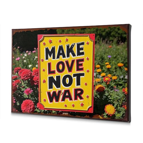 Décoration murale salon Make Love Not War pour propager la paix