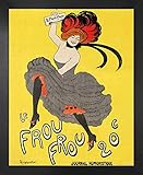 Matière: MDF 1art1 Leonetto Cappiello Affiche Reproduction et Cadre (MDF) - Le Frou Frou, Journal Humoristique, 1899 (50 x 40cm)