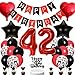 Conruich Geburtstagsdeko 42 Jahre Mann Frau, Schwarz Tortendeko 42. Geburtstag Dekoration Frau, Luftballon 42. Geburtstag Deko Mann, Happy Birthday Banner für 42. Geburtstag Frauen Party Dekoration Birthday Banner günstig Kaufen-Conruich Geburtstagsdeko 42 Jahre Mann Frau, Schwarz Tortendeko 42. Geburtstag Dekoration Frau, Luftballon 42. Geburtstag Deko Mann, Happy Birthday Banner für 42. Geburtstag Frauen Party Dekoration