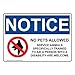 ComplianceSigns.com No Pets Allowed Service Animals Specifically Trained To Aid A Person With A Disability Are Welcome Sign, 10x7 inch Plastic