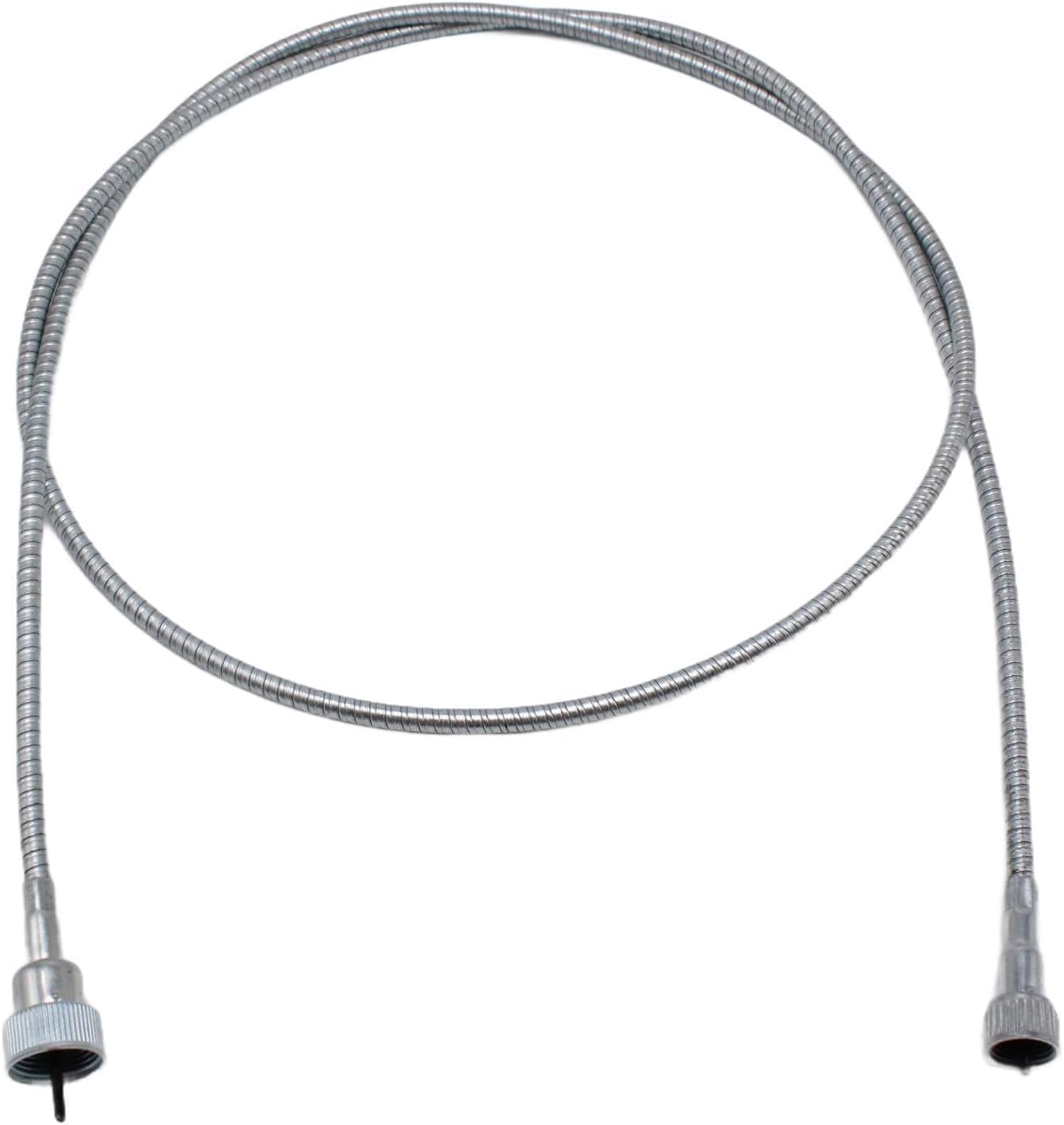 70-Inch Speedometer Cable Direct Replacement, Universal Fit Metal Cable with 5/8" and 7/8" Threaded Connections, Easy to Install