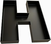 Vista 25 de Bandejas de plástico duro reutilizables y rellenables con letras y números para decoración de fiesta (E, Blanco)