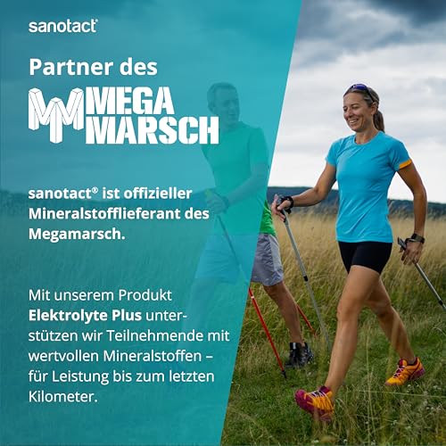sanotact Elektrolyte Aktiv – 20 Brausetabletten – Mit Magnesium, Natrium & Kalium – Kalorienfrei, zuckerfrei, vegan – Limette-Grapefruit Geschmack – Elektrolyt Made in Germany