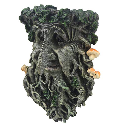 Bexleybay Tree Face Outdoor Statues, Whimsical Tree Face Tree Huggers Sculptures - Old Man Tree Face Garden Decors Yard Art, 9"X6.5"X3.5" #TOP2