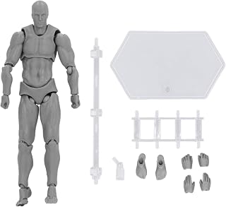 Stop Motion POSEABLE Art Figure with Body-KUN Joint System for Dynamic Modeling & Display Grey Color Male