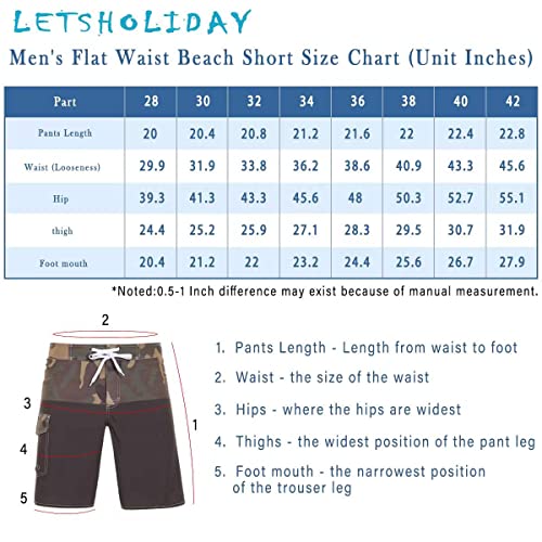 Letsholiday Men’s Swim Trunks Quick Dry Swimwear Beach Shorts With Side Pockets #TOP5