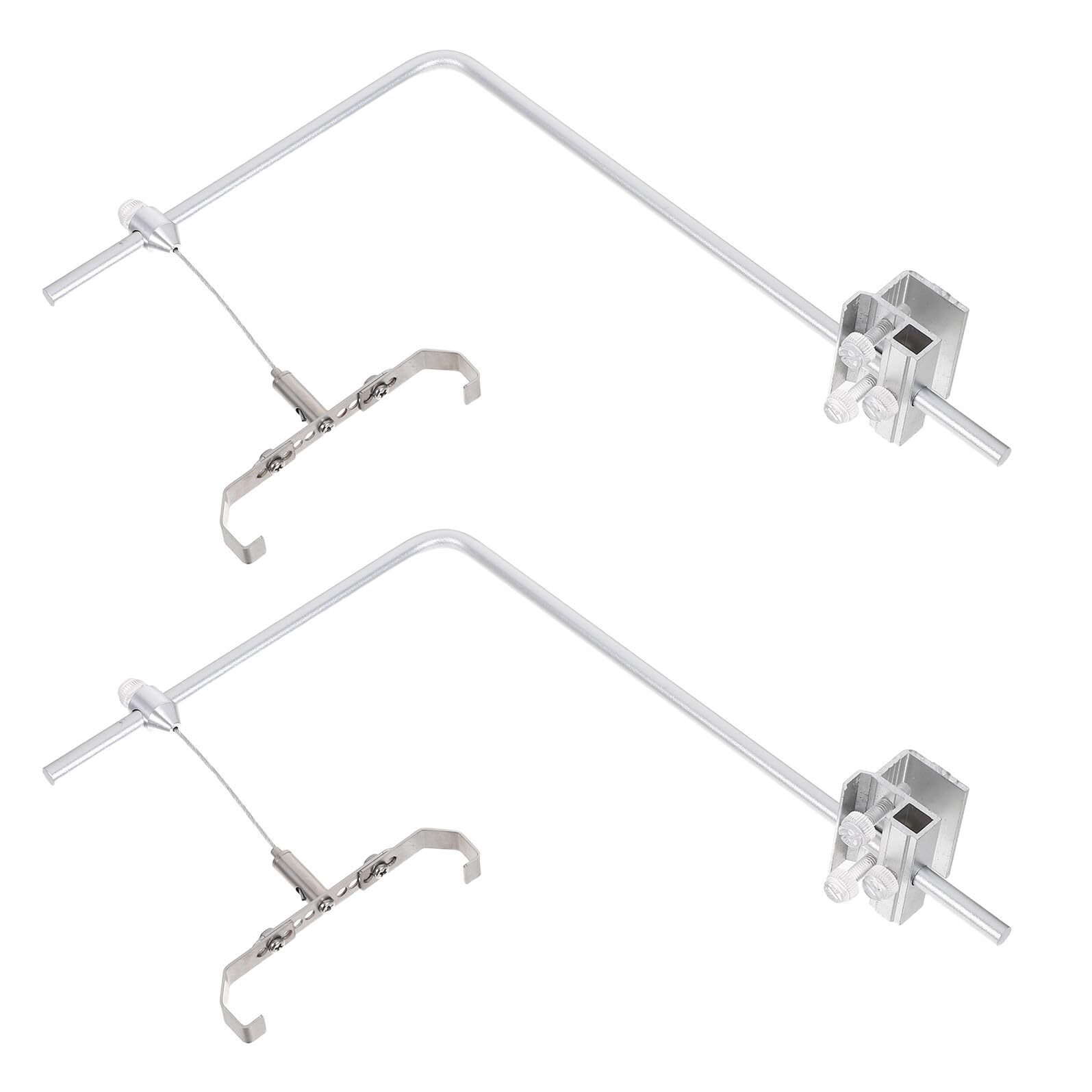 Veemoon Aquarium Lampenhalter Verstellbar Aluminiumlegierung Halterung für Rahmenlose Aquarien Süßwasser und Meerwasser Pendelleuchte mit Montagezubehör