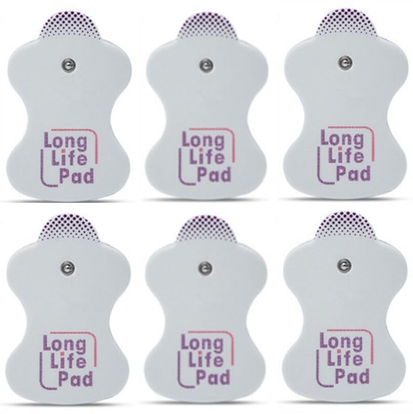 Image of AGAM Digital Therapy Machine Reusable TENS Unit Pads - Omron Life Long Electrode Replacement Pads, Strong Stick Gel, Universal Compatibility for Muscle Relief & Pain Therapy (6-Pack)