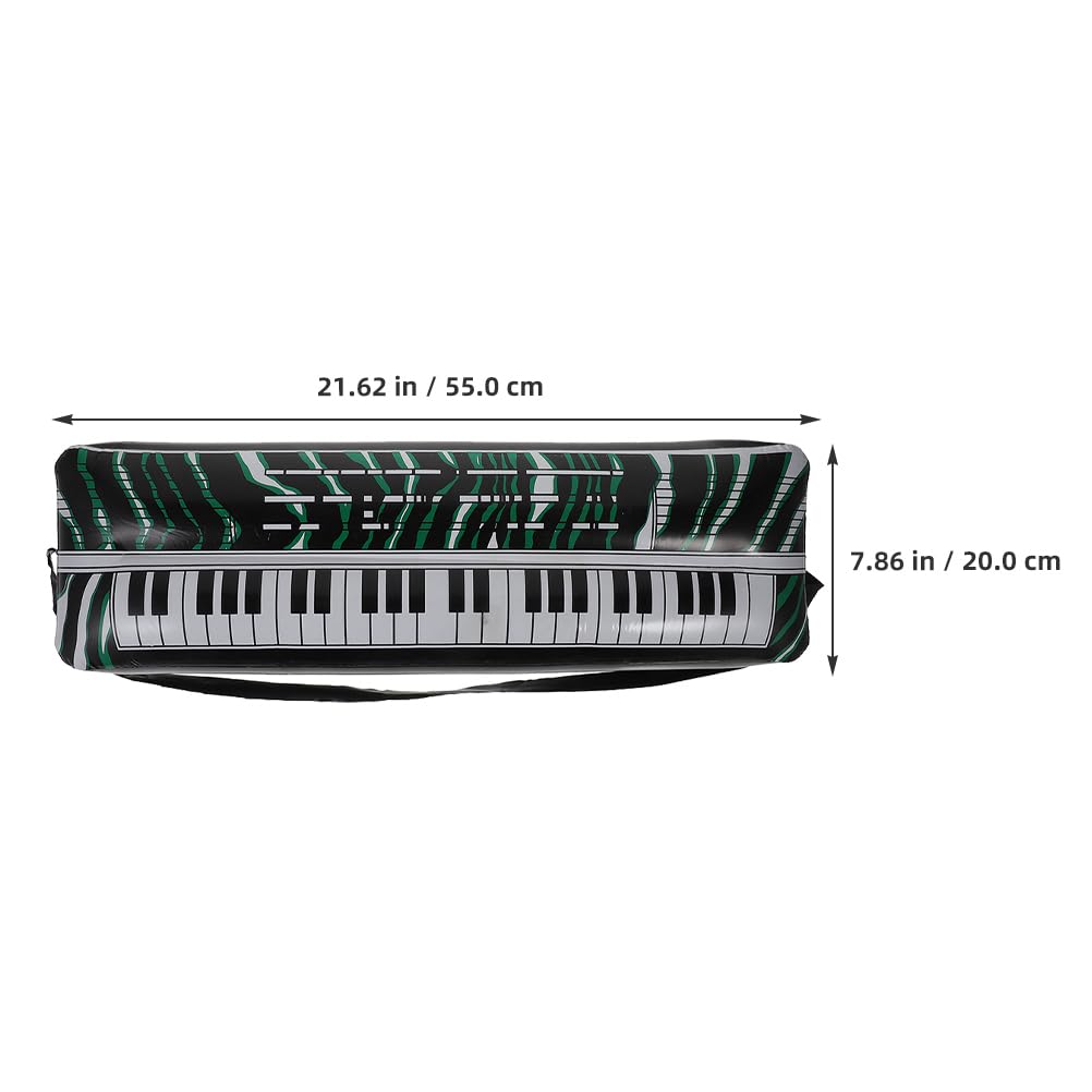 BESPORTBLE 2-częściowy nadmuchiwany keyboard, fortepian do interaktywnego instrumentu muzycznego z mikrofonem, zabawny materiał na imprezy i przyjęcia urodzinowe, bezpieczny materiał dla chłopców i