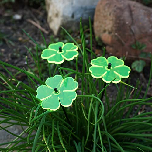 Sun Catcher Garden Decor Ornaments Double Blossoms Set of 3 Decorative Garden Stakes 25cm/10'' high Outdoor Accessory - Image 3
