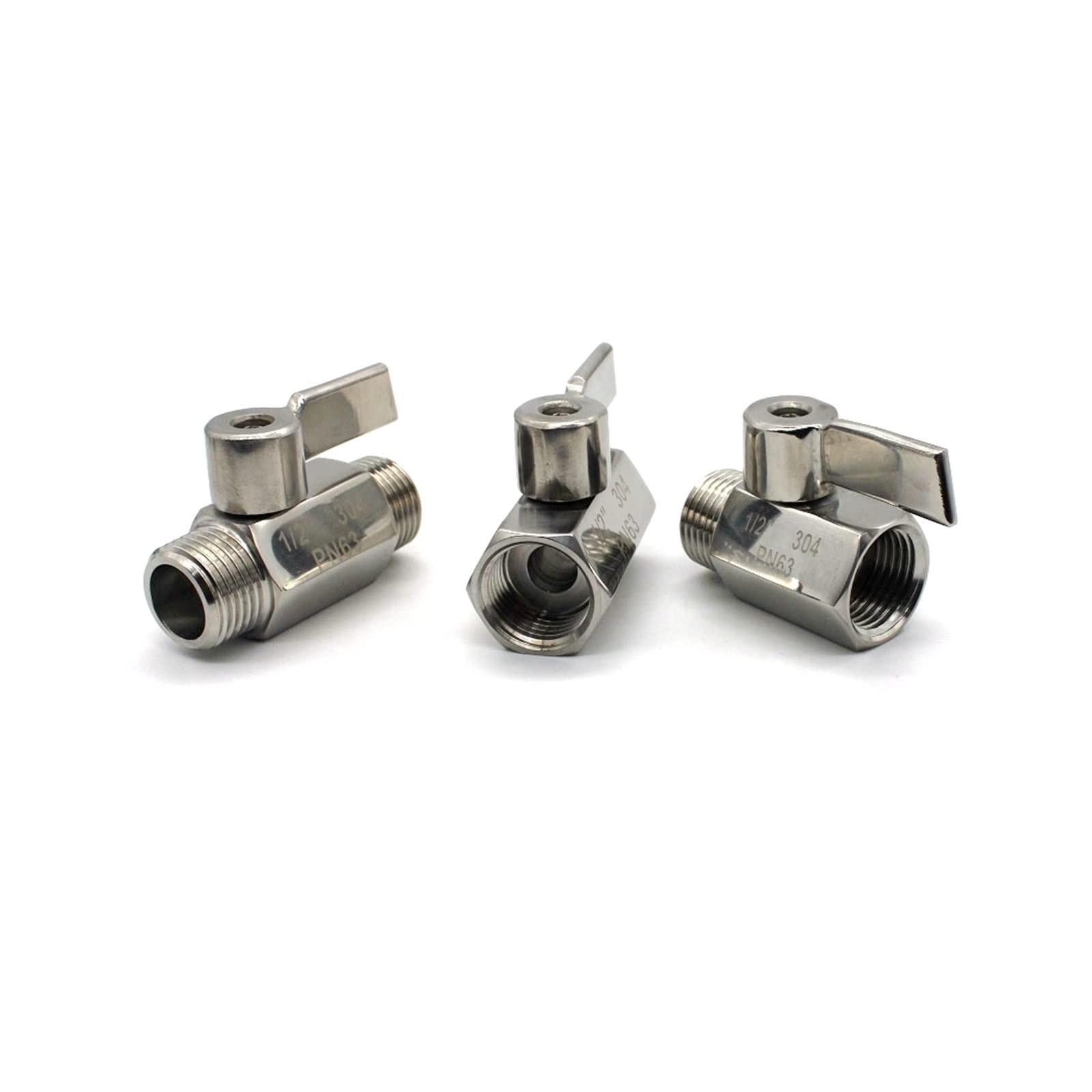 Kogelkraan 3/8 duim, Draadfitting, RVS316 Kogelkraan 3/8 duim, Draadfitting, RVS316